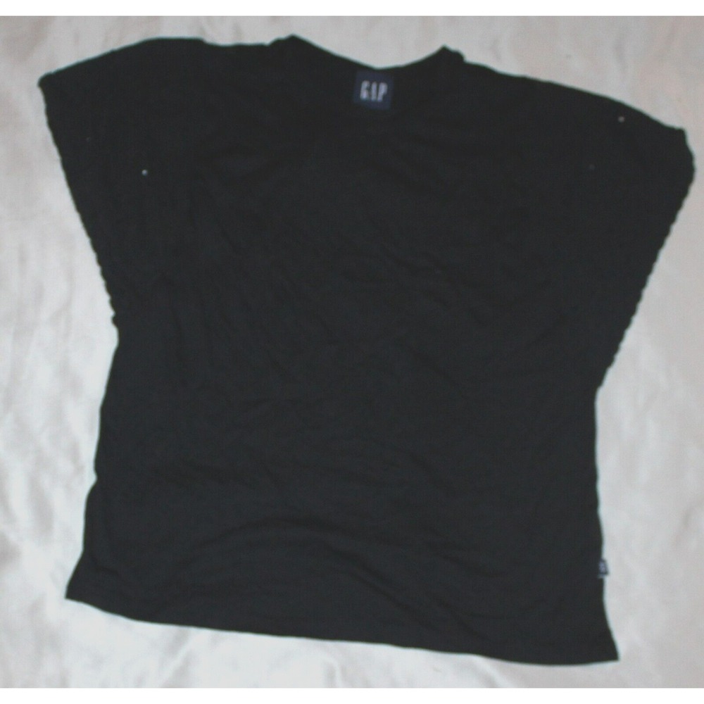 GAP Women's Eyelet Flutter Short Sleeve Scoop Neck Shirt Size XXL